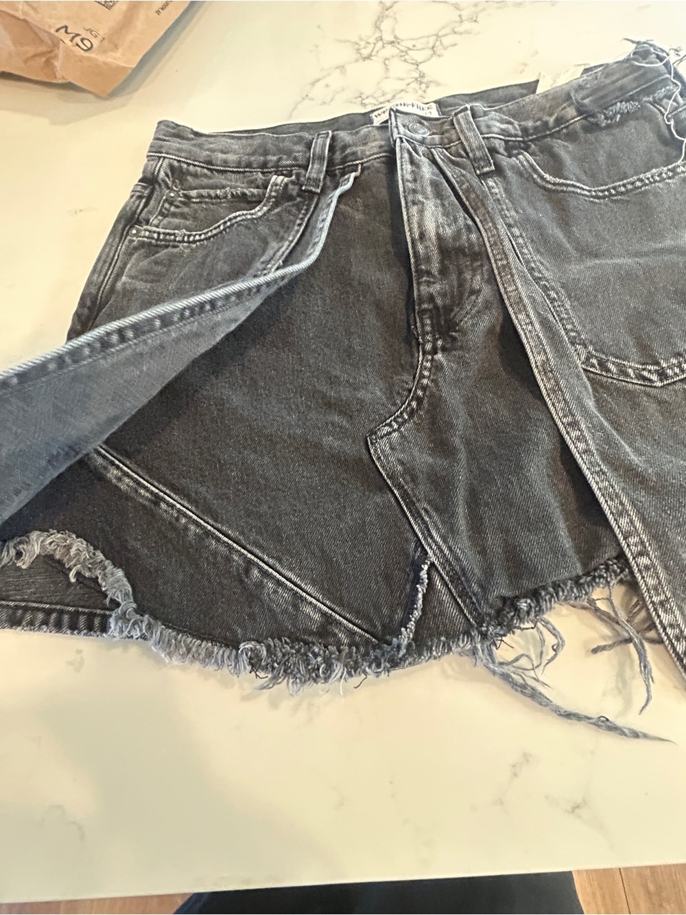 Free People We The Free Bare With Me Denim Skirt Size 29 $128 - Picture 6 of 7